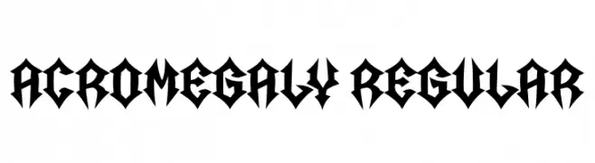 Acromegaly Regular  Free Fonts Download