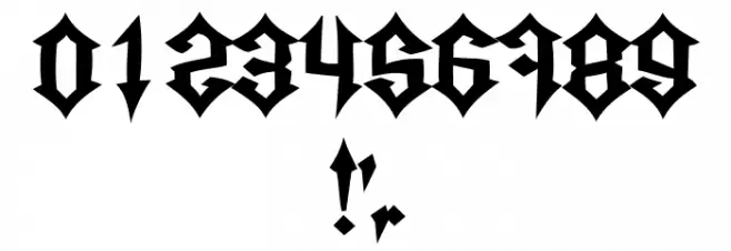 Acromegaly Regular Font OTHER CHARS