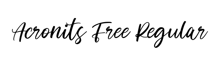 Acronits Free Regular  Скачать бесплатные шрифты