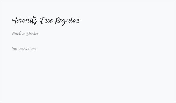 Acronits Free Regular Business Card