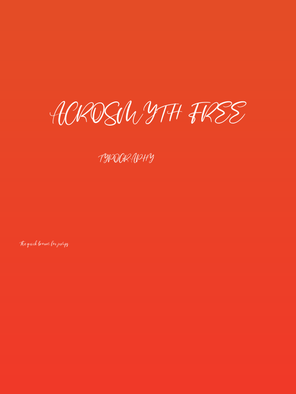 Acrosmyth Free Poster