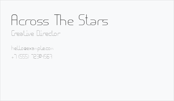 Across The Stars Business Card