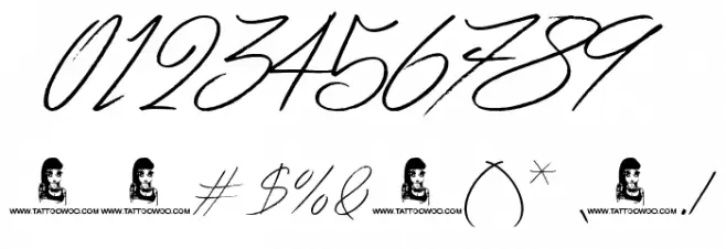 Across the Road Font OTHER CHARS