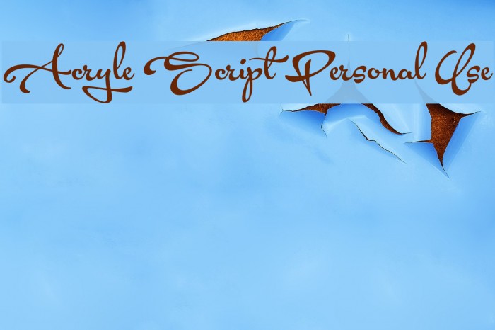 Acryle Script Personal Use Font examples