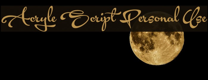 Acryle Script Personal Use Font examples