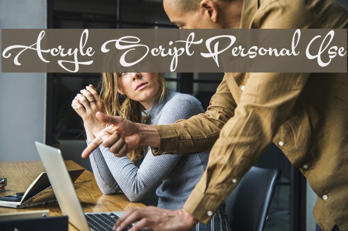 Acryle Script Personal Use Font examples
