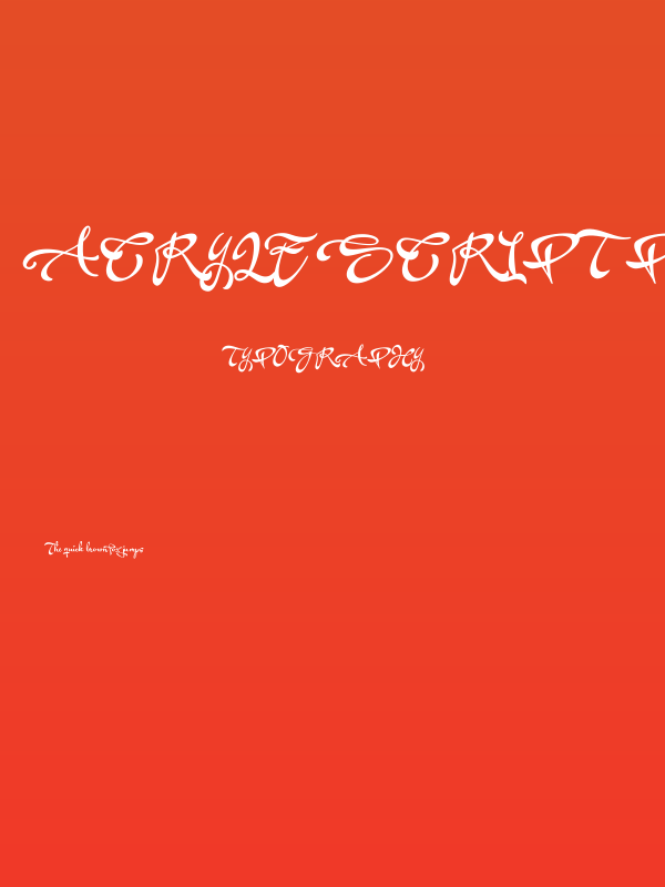 Acryle Script Personal Use Poster