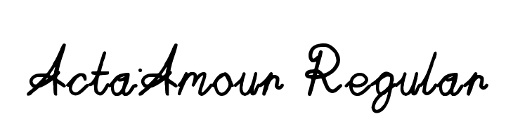 Acta:Amour Regular  Скачать бесплатные шрифты