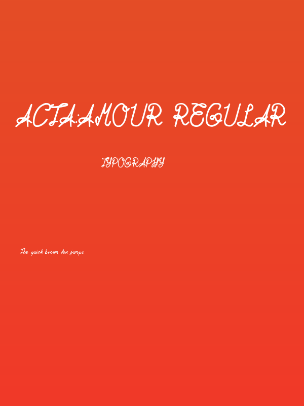 Acta:Amour Regular Poster