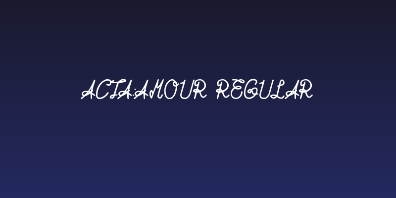 Acta:Amour Regular Social Header