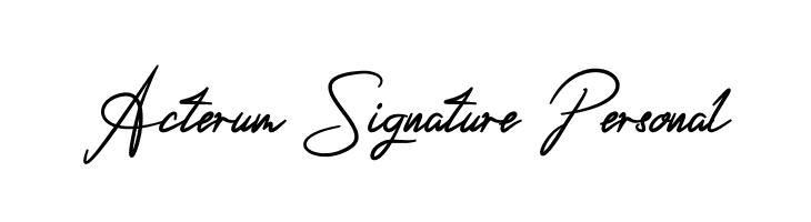 Acterum Signature Personal  Frei Schriftart Herunterladen