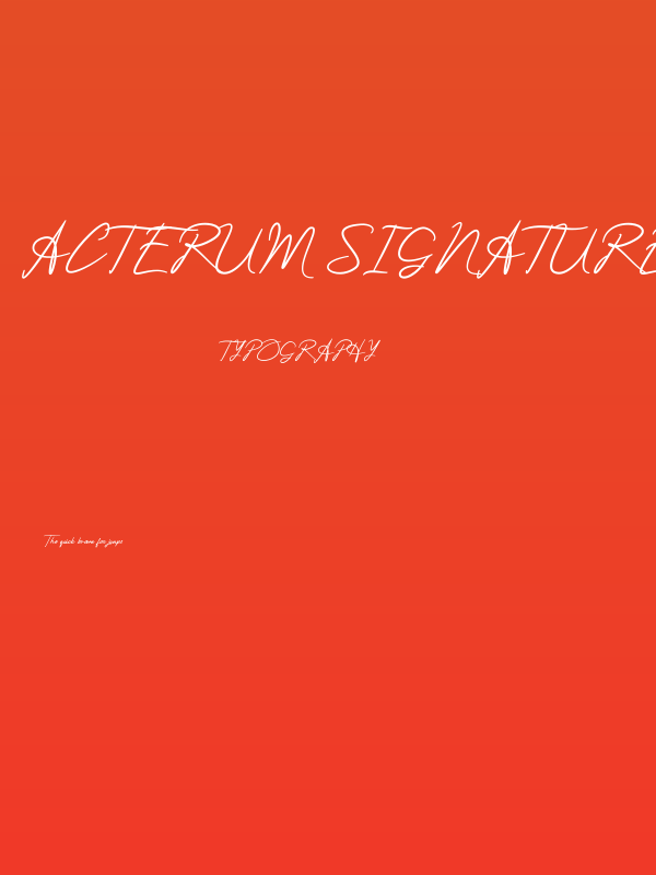 Acterum Signature Personal Poster