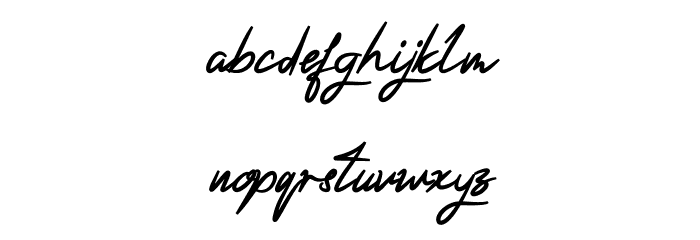 Acterum Signature Personal Font LOWERCASE