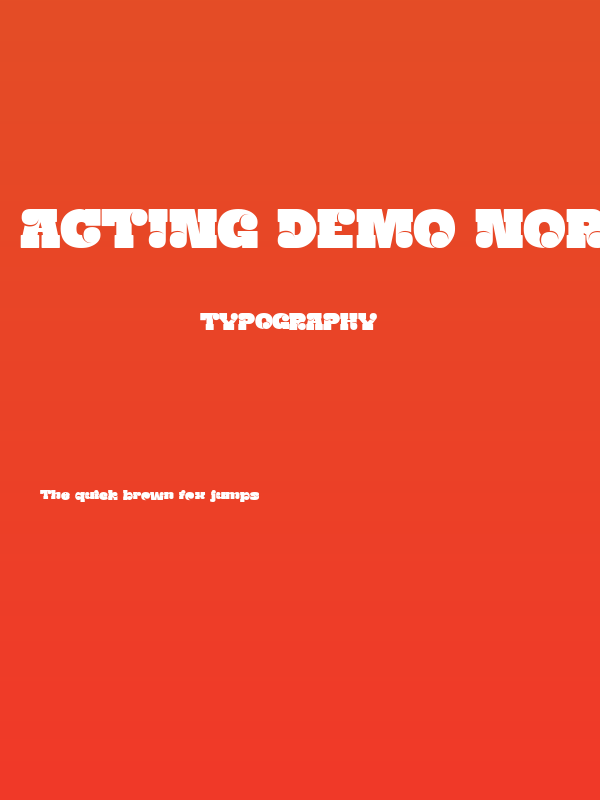 Acting DEMO Normal Poster