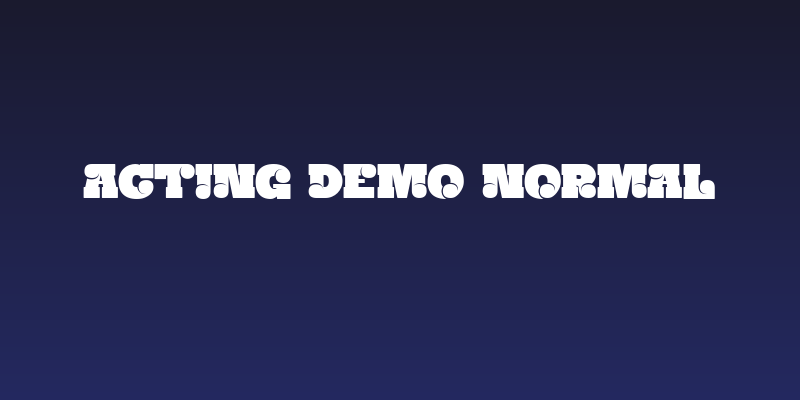 Acting DEMO Normal Social Header