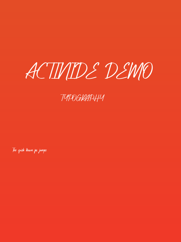 Actinide Demo Poster