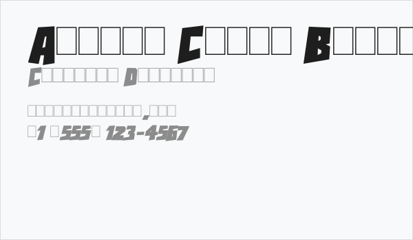 Action Comcs Black Business Card