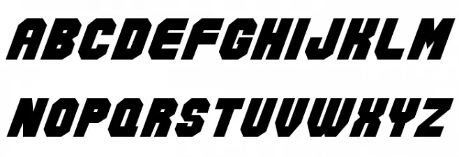 Action Force Normal Schriftart Kleinbuchstaben