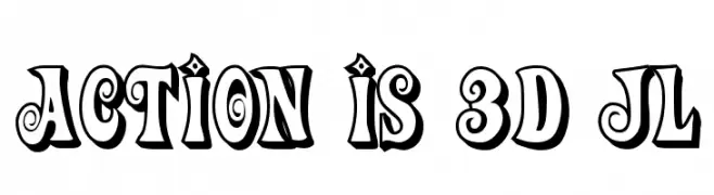 Action Is 3D JL  Frei Schriftart Herunterladen