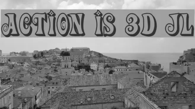 Action Is 3D JL Font examples