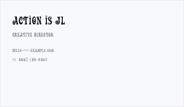 Action Is JL Business Card