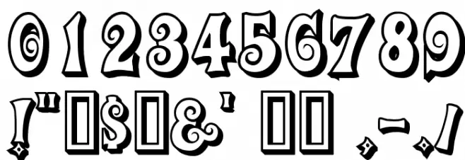 Action Is, Shaded JL Font OTHER CHARS