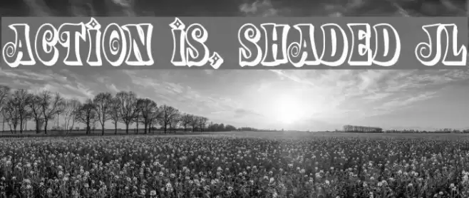 Action Is, Shaded JL Font examples