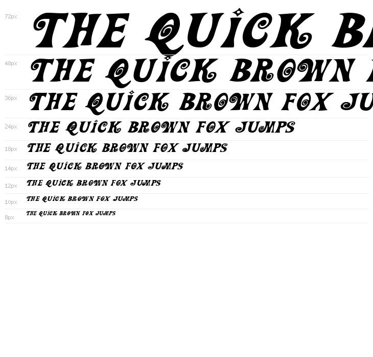 Action Is, Wide & Diagonal JL Expanded Italic Waterfall