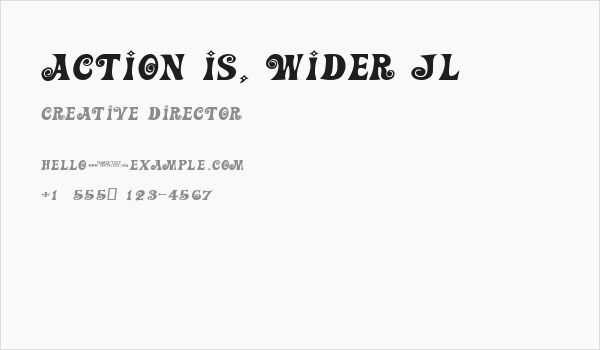 Action Is, Wider JL Business Card
