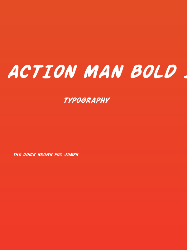 Action Man Bold Italic Poster