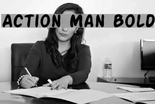 Action Man Bold Polices examples