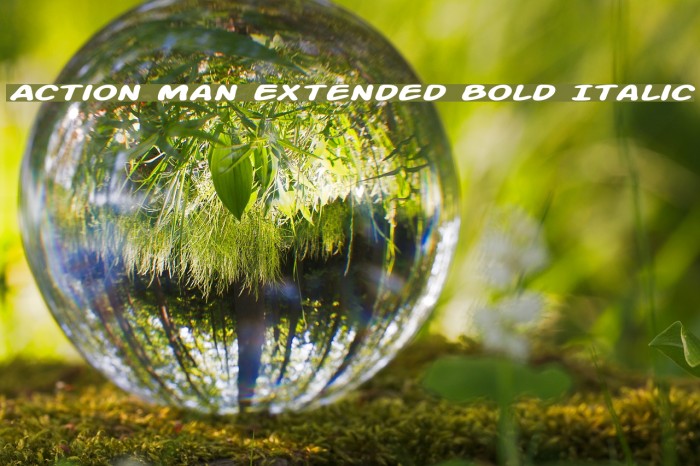 Action Man Extended Bold Italic Font examples
