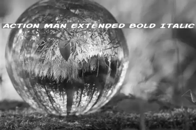 Action Man Extended Bold Italic Fuentes examples