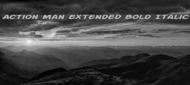 Action Man Extended Bold Italic Fuentes examples