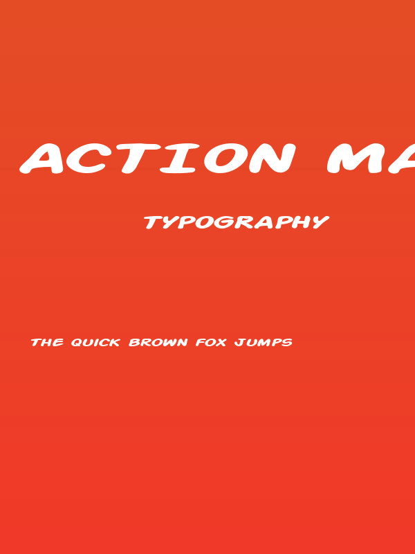 Action Man Extended Bold Italic Poster