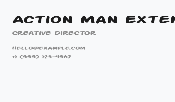 Action Man Extended Bold Business Card
