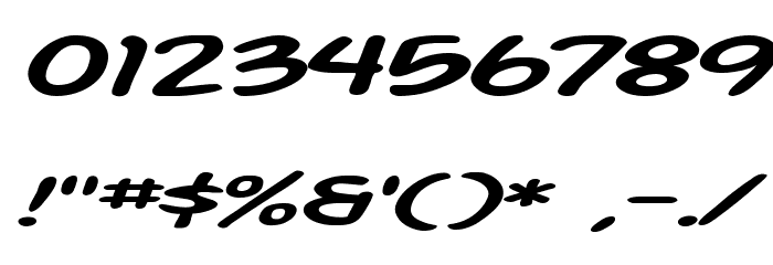 Action Man Extended Italic Font OTHER CHARS
