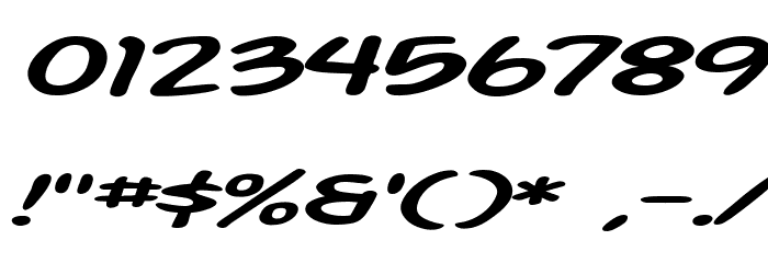 Action Man Extended Italic Font OTHER CHARS