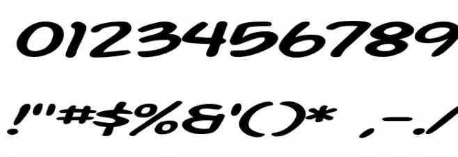 Action Man Extended Italic Font Alte caractere