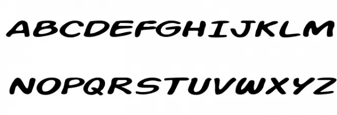 Action Man Extended Italic Font Litere mari