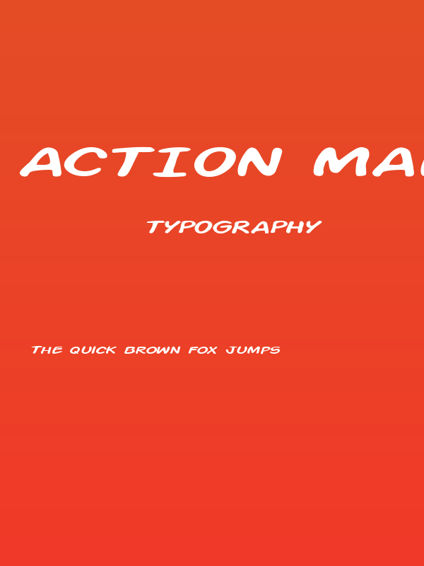 Action Man Extended Italic Poster