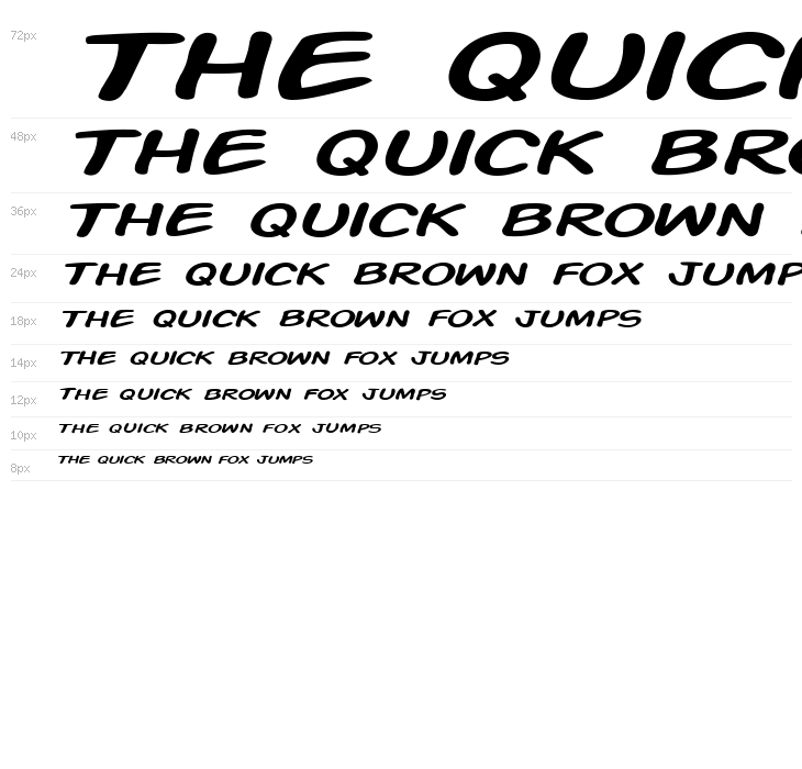 Action Man Extended Italic Waterfall