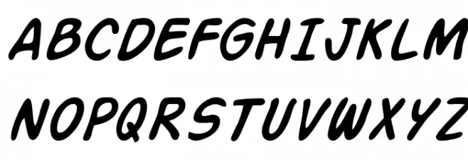 Action Man Italic Schriftart Groß
