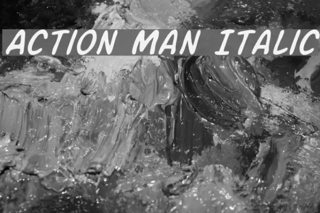 Action Man Italic Font examples
