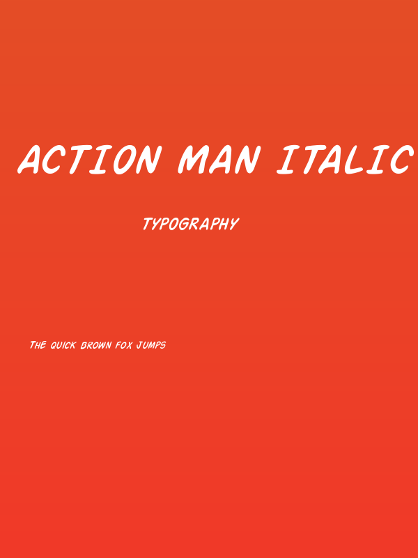 Action Man Italic Poster