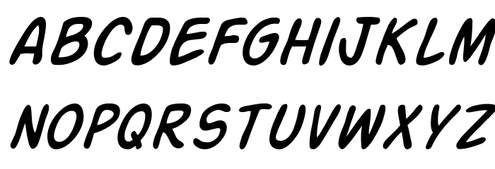 Action Man Italic Font LOWERCASE