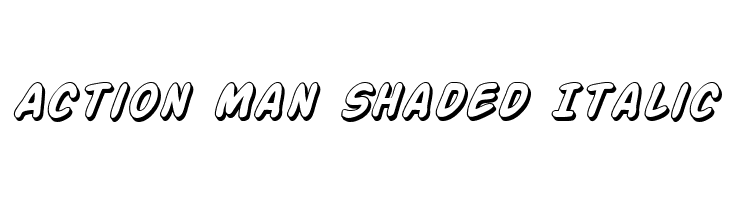Action Man Shaded Italic फ़ॉन्ट