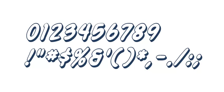 Action Man Shaded Italic Font OTHER CHARS