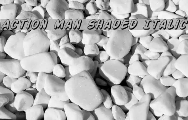 Action Man Shaded Italic Font examples