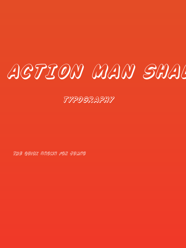 Action Man Shaded Italic Poster